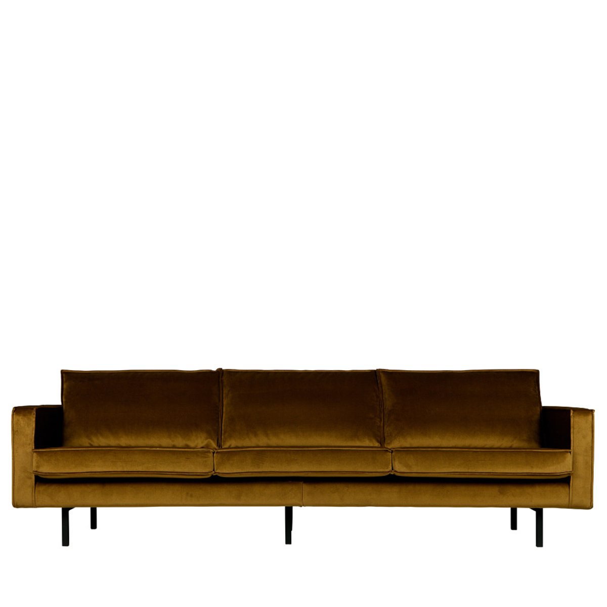 Grand canapé 4 places vintage velours- BRONCO bronze, WOOOD
