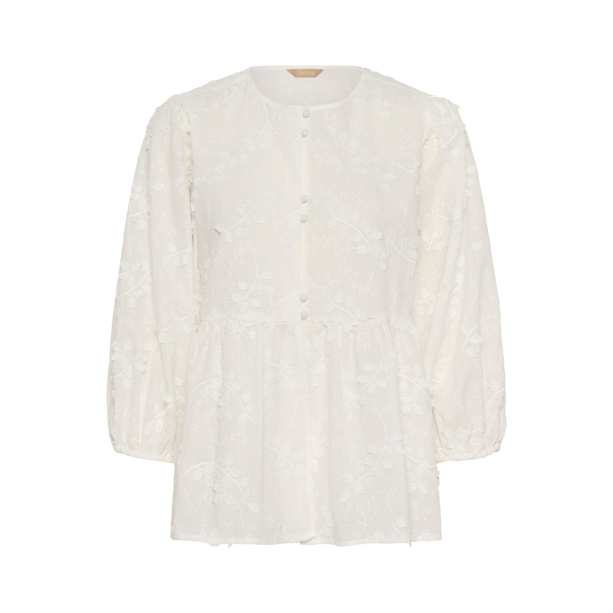 Blouse à manches longues blanc spring gardenia, CULTURE