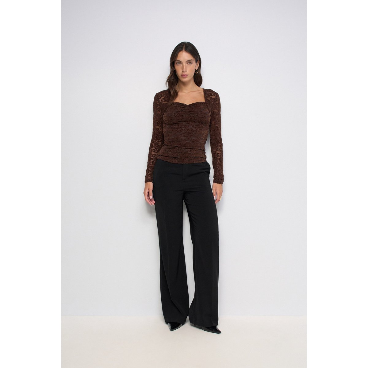 TOP EN DENTELLE marron, SALSA JEANS