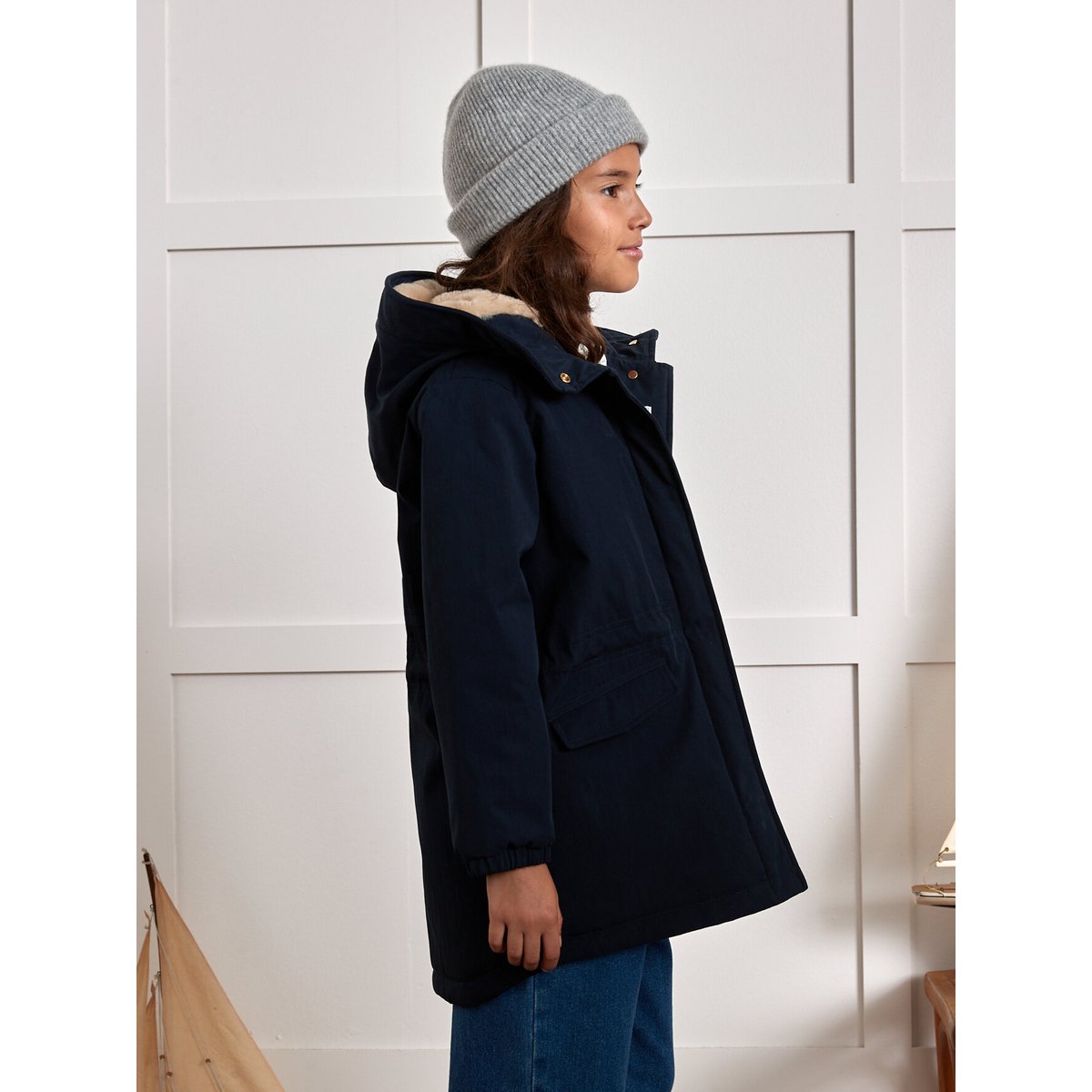 Parka Junior doublée imitation fourrure marine, CYRILLUS
