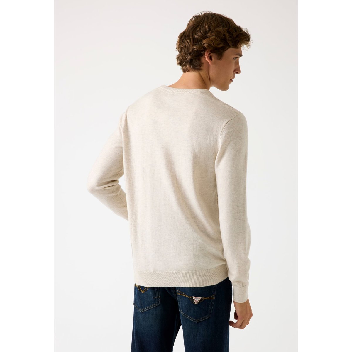 Pull Laine Mélangée crème, GUESS
