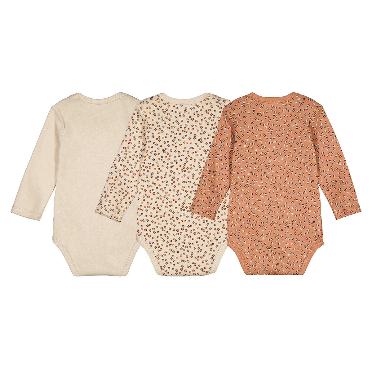 3er-Pack langärmelige Bodys farblich sortiert, LA REDOUTE COLLECTIONS