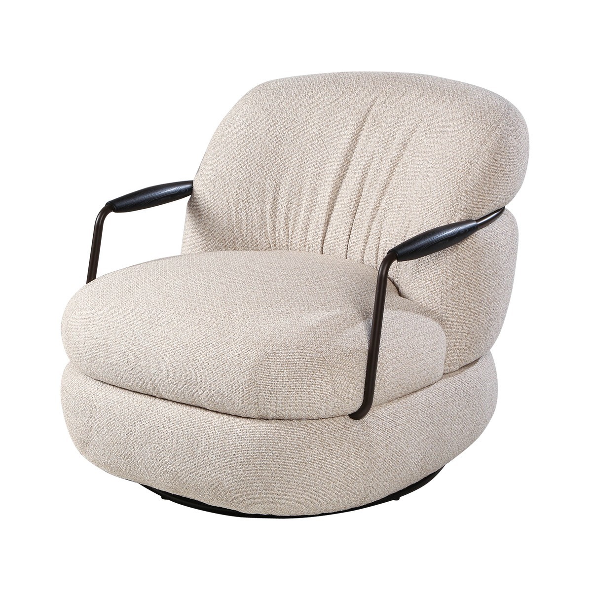 Fauteuil en tissu - MICHEL beige, SIGNATURE