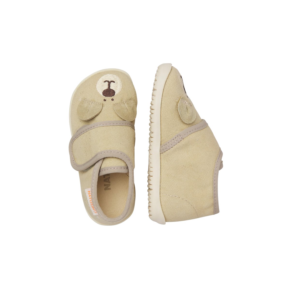 Chaussons en tissu BIDAIM 2 gris-, NATURINO