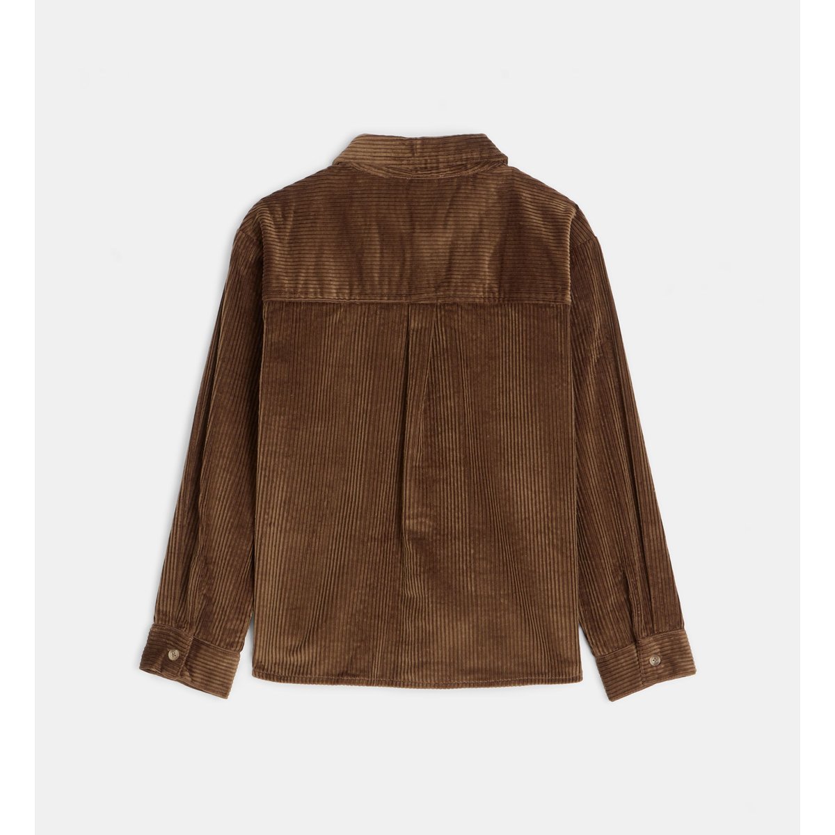 Surchemise teville en coton velours côtelé bio marron, CADET ROUSSELLE