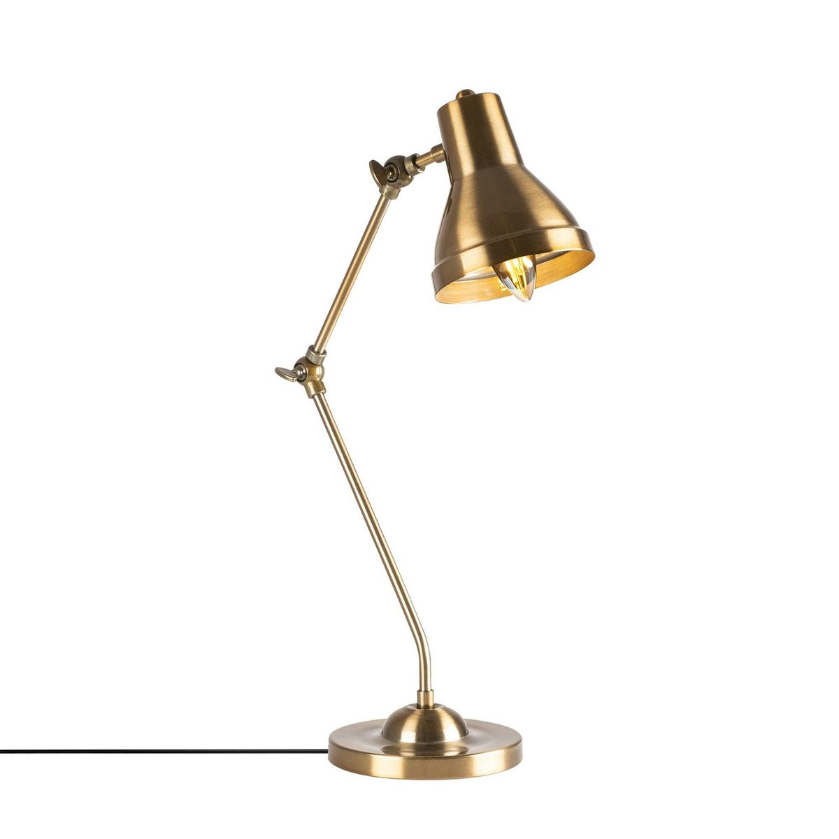 Lampe de bureau articulée vintage, finition dorée SILE doré, PIER IMPORT