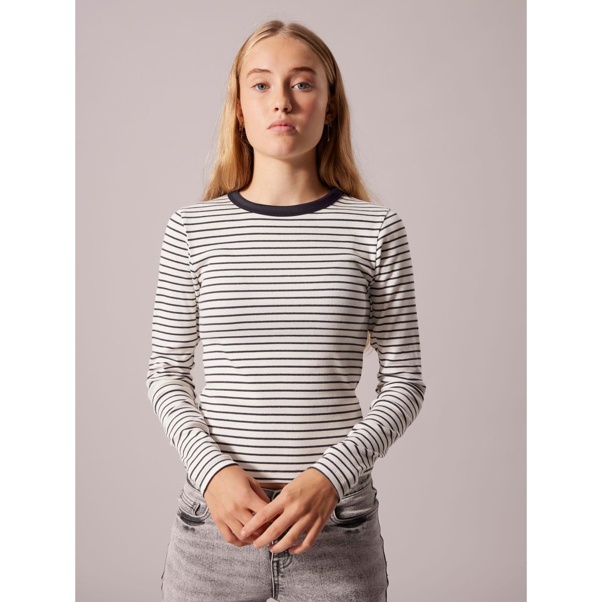 Top À Manches Longues dark grey melange, NAME IT