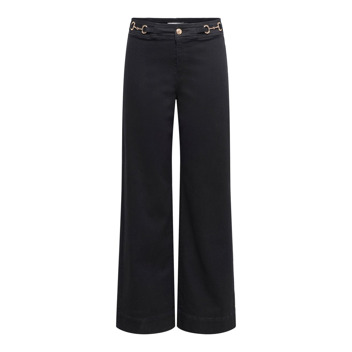 Jean À Jambe Large black denim, ONLY