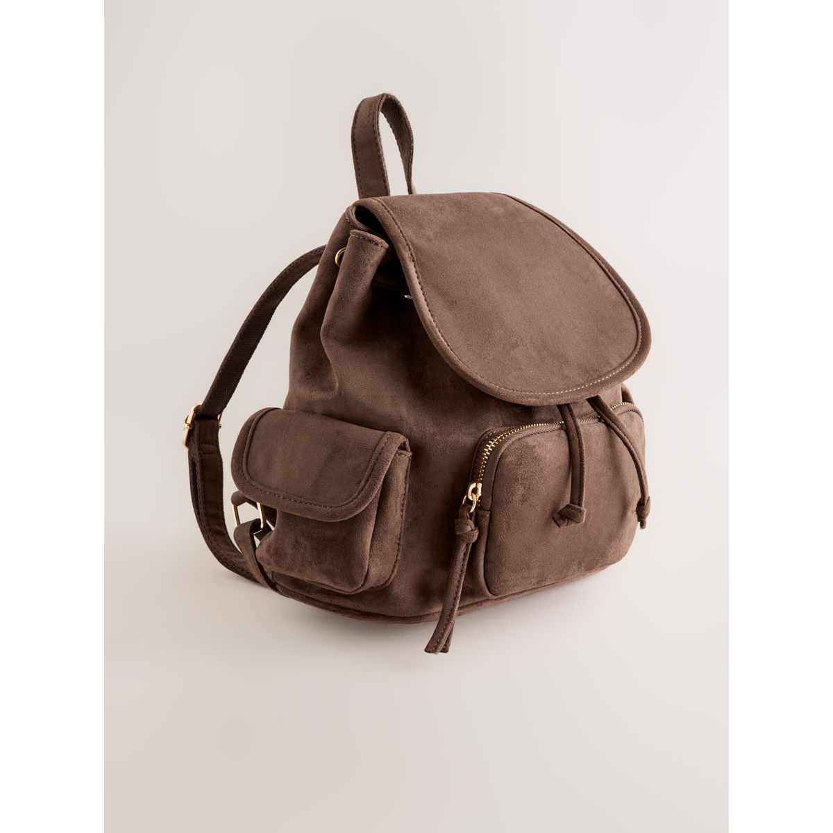 Petit sac à dos en suédine marron fauve, NEXT