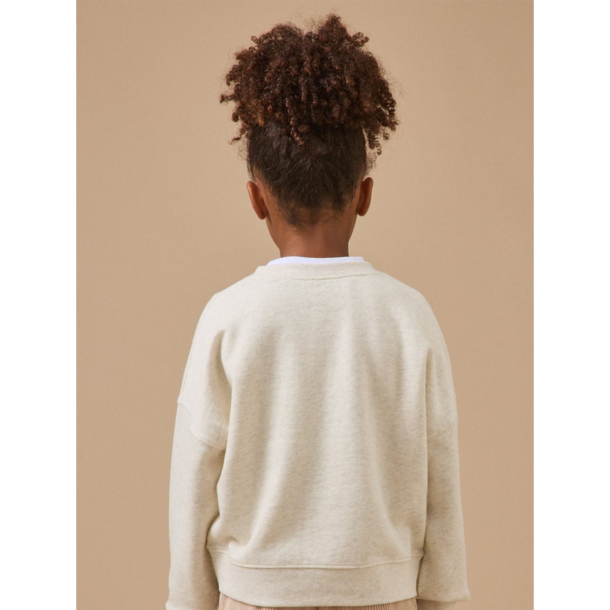 Sweat  à message - coton biologique ecru chine, CYRILLUS