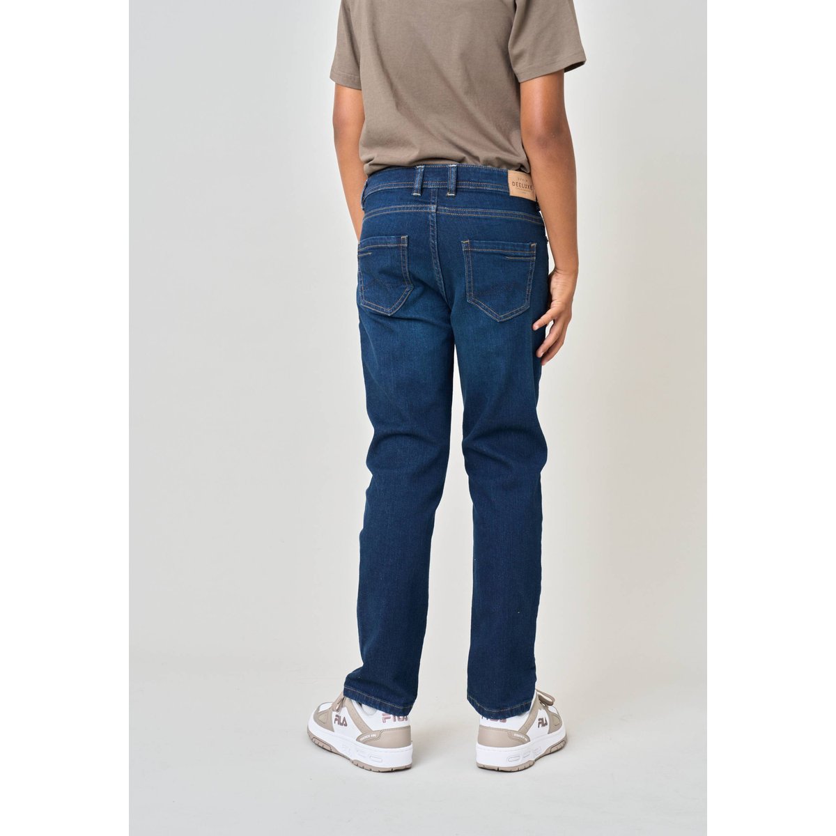 Jean straight garçon bleu délavé SKYE med blue used, DEELUXE