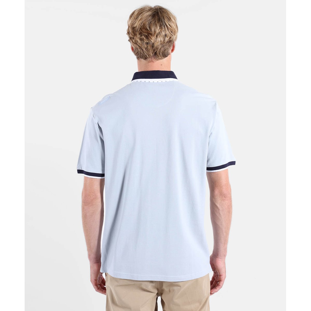 Piqué short sleeve polo NACHEM light blue, OXBOW