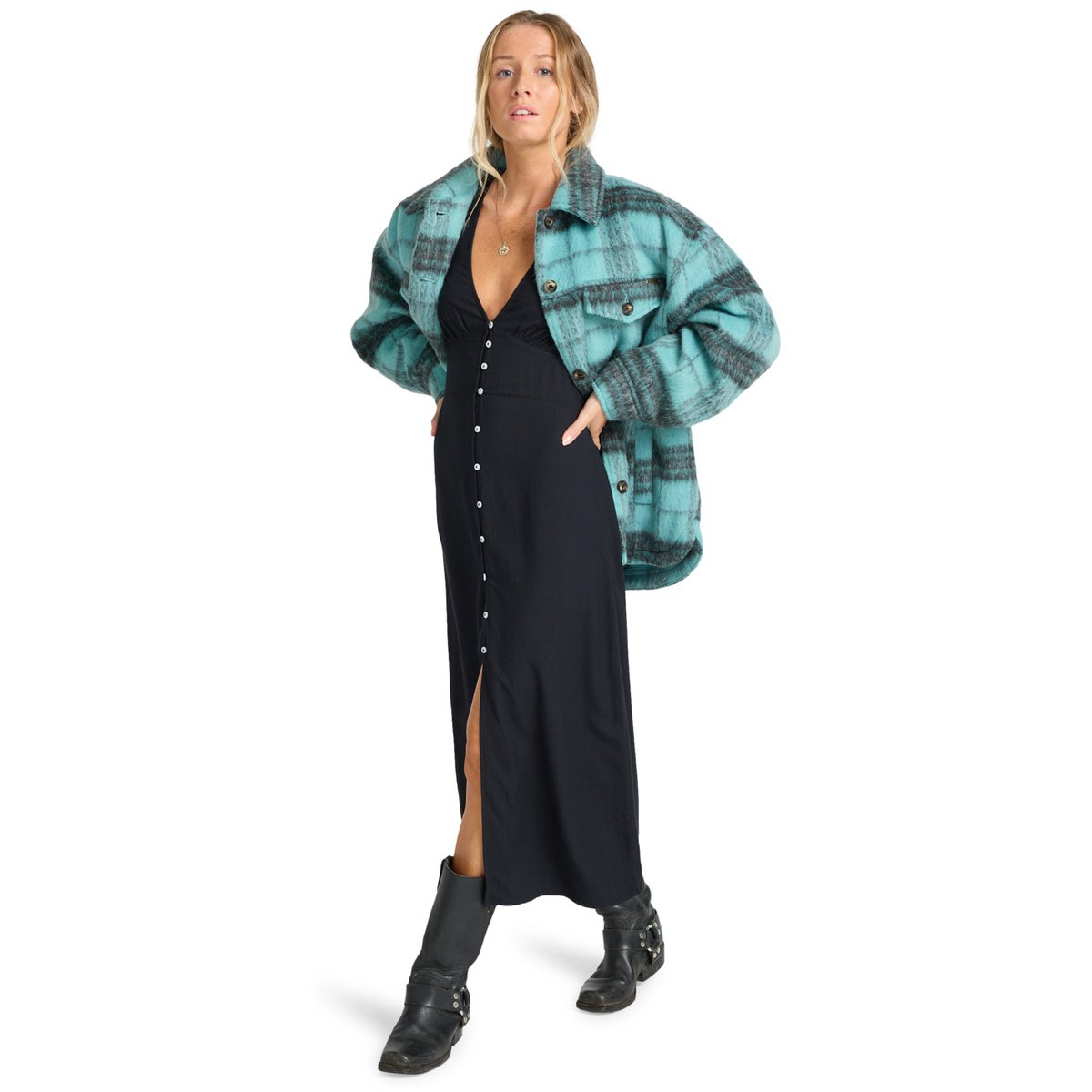 Veste trucker oversize LUCKY STAR bleu misty blue, BILLABONG