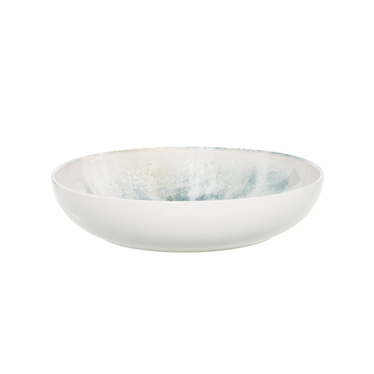 Saladier bas Islande 28 cm blanc, TABLE PASSION