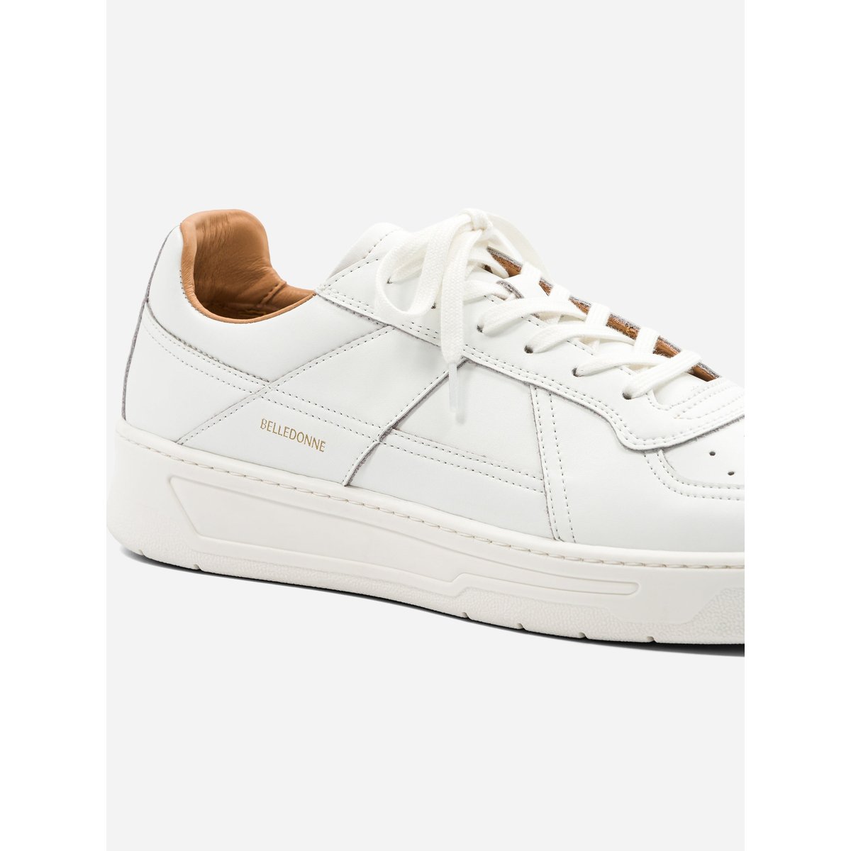 Basket cuir B8 blanc, BELLEDONNE