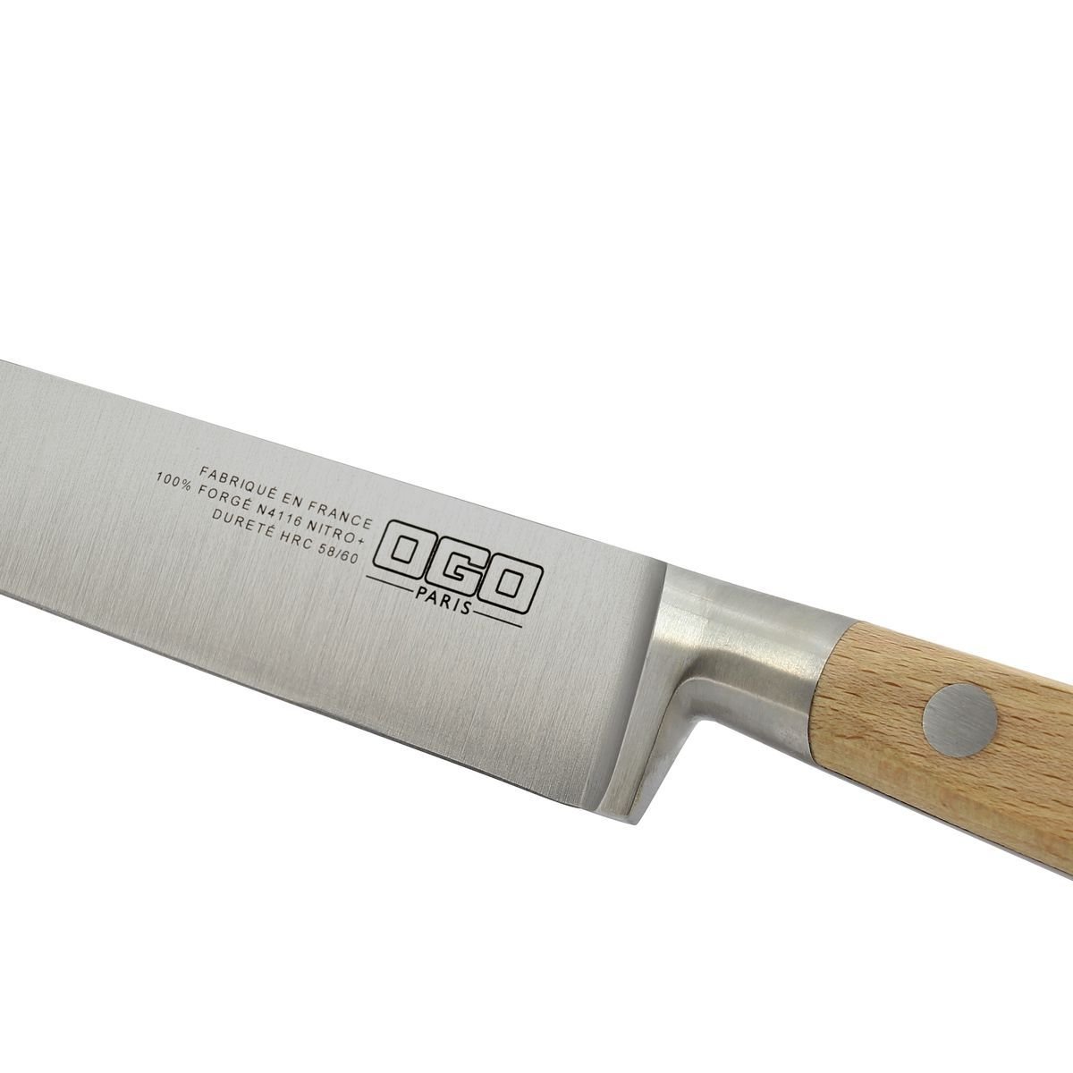 Couteau à découper 20cm, JUO inox-naturel, OGO LIVING