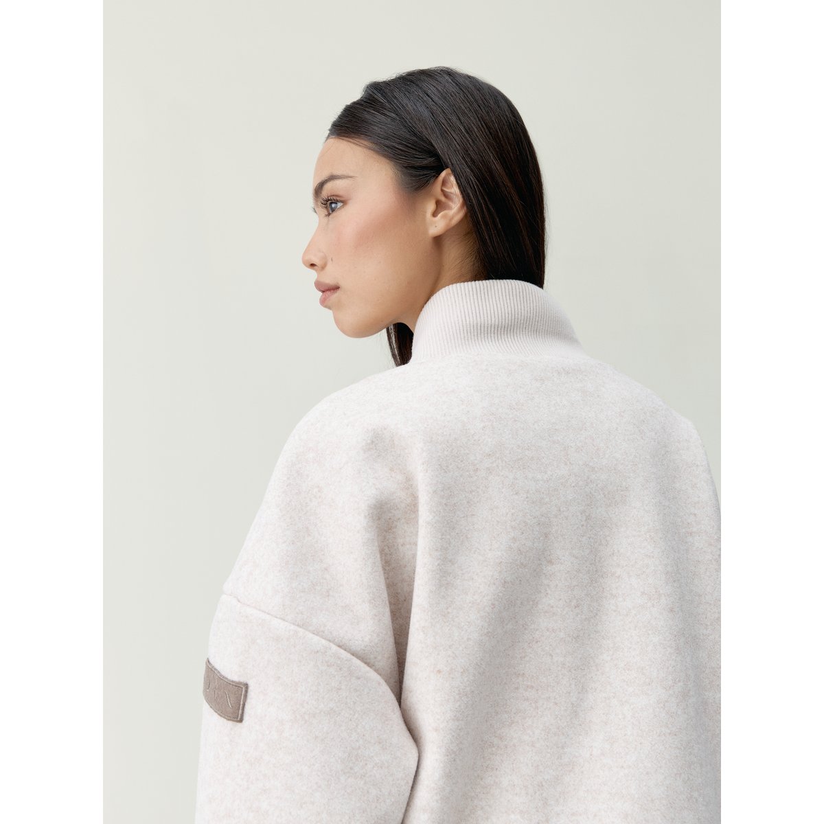 Veste de sport femme Ignis - con cremallera beige colombe chiné, BORN