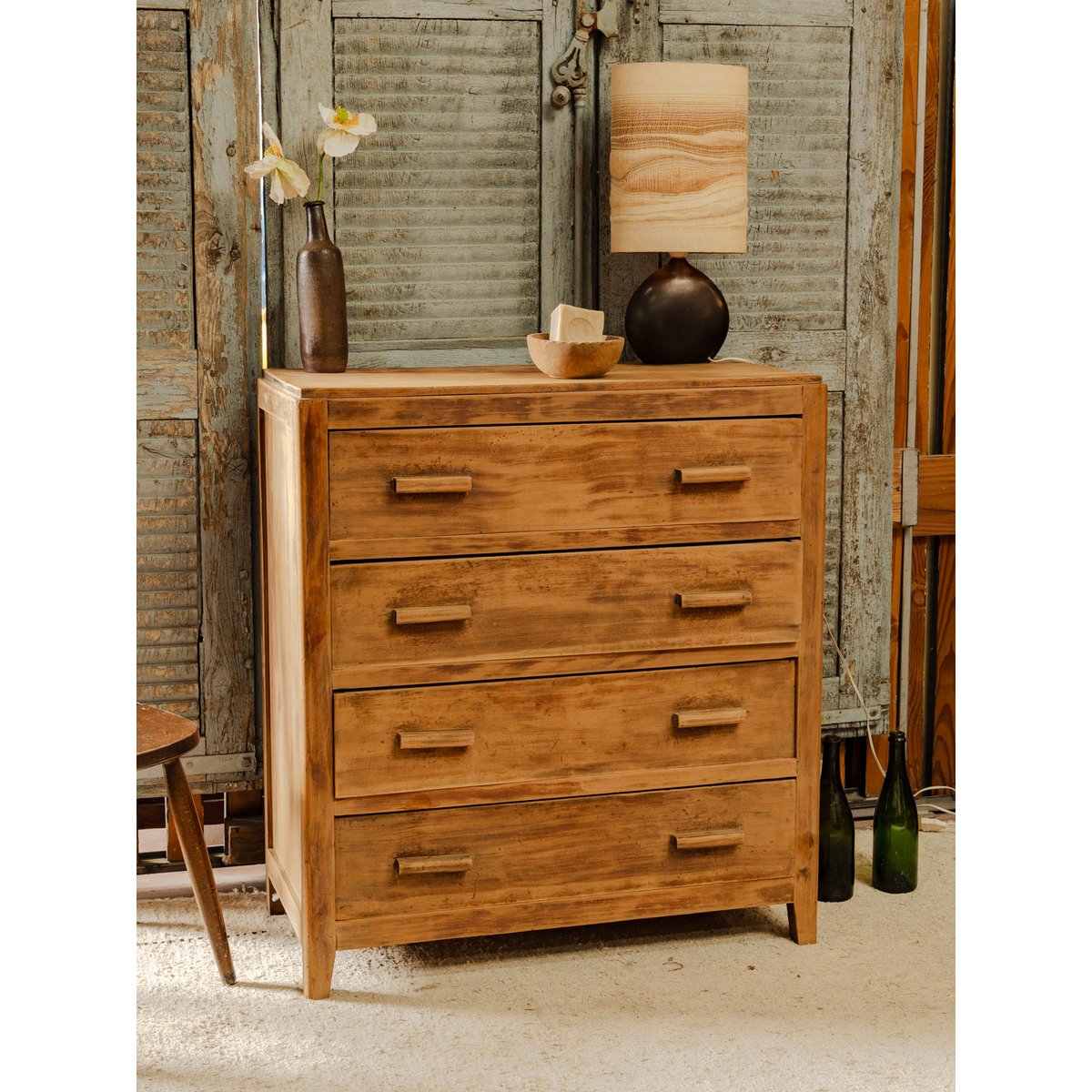Commode en chêne Garance N°730 - Bon état bois clair, DEBONGOUT