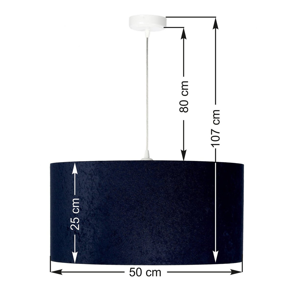 Suspension en tissu, CLASSIC bleu, blanc, BPS KONCEPT