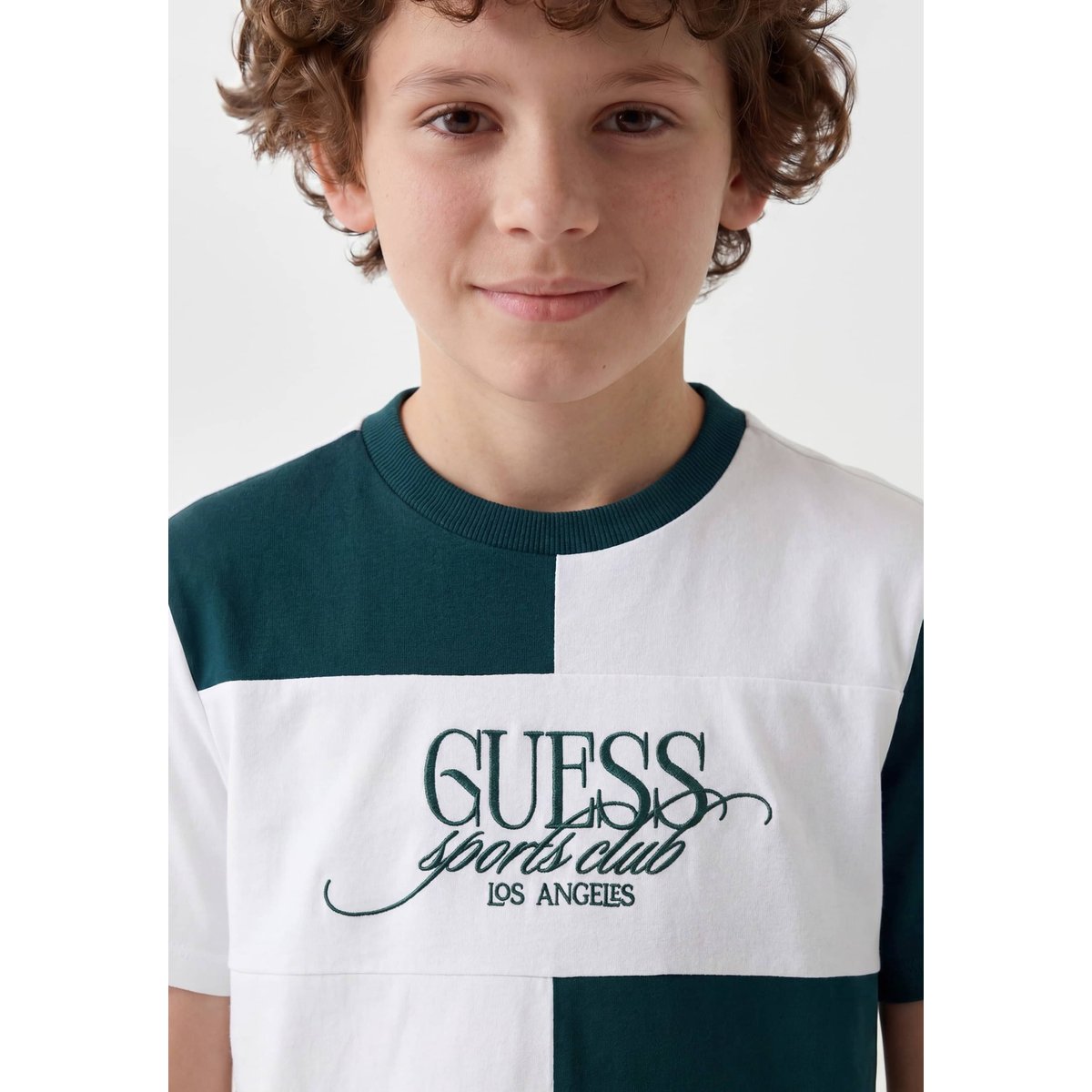 T-Shirt Avec Logo Brodé vert multi, GUESS KIDS
