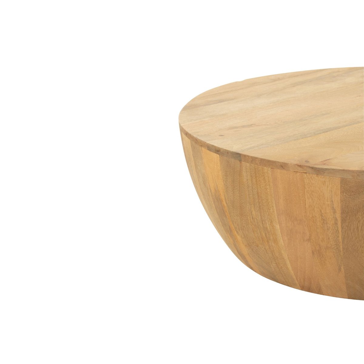 Table basse ronde en manguier naturel - CAMILA bois clair, HELLIN, DEPUIS 1862