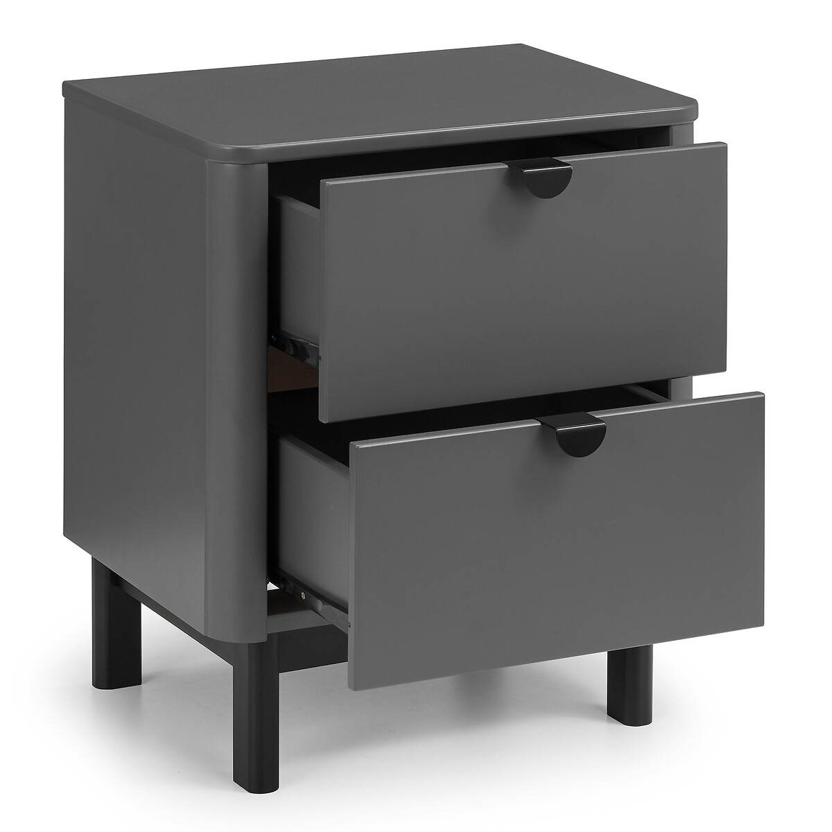 Alexis 2 Drawer Bedside Table slate grey, SO'HOME