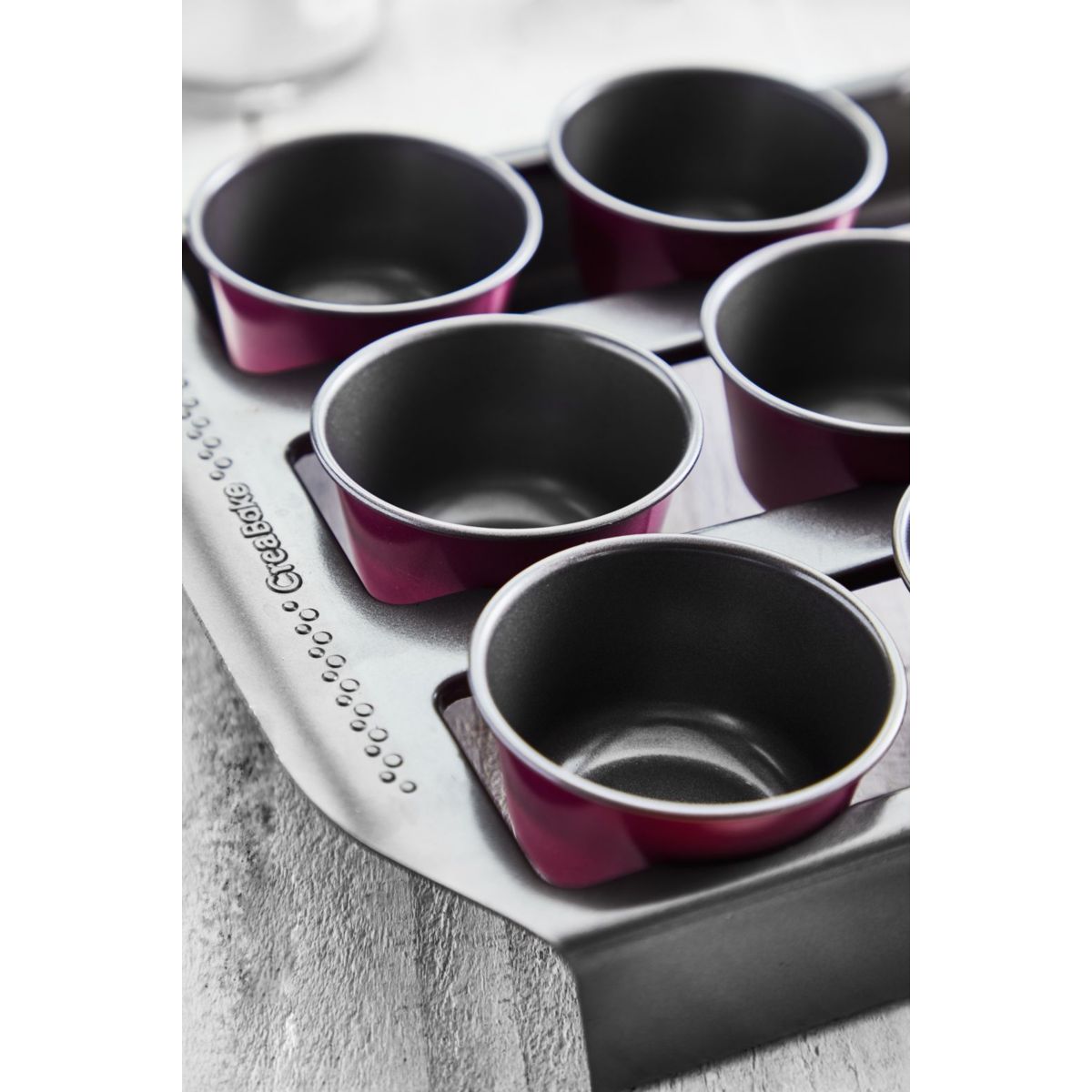 Moule à gâteau Creabake trio muffins 7.5 cm coloris unique, TEFAL