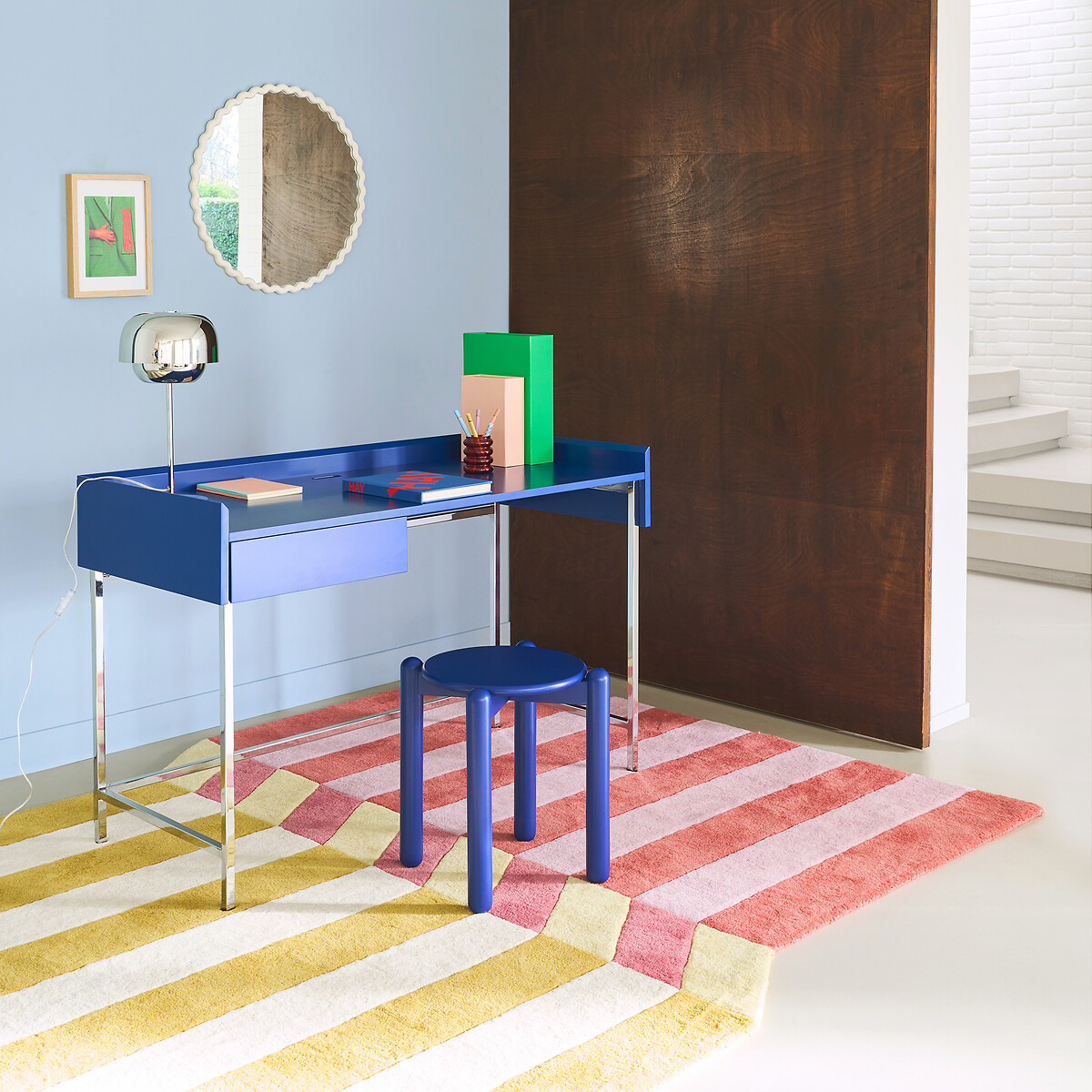 Bureau 1 tiroir, EMOTT bleu, LA REDOUTE INTERIEURS