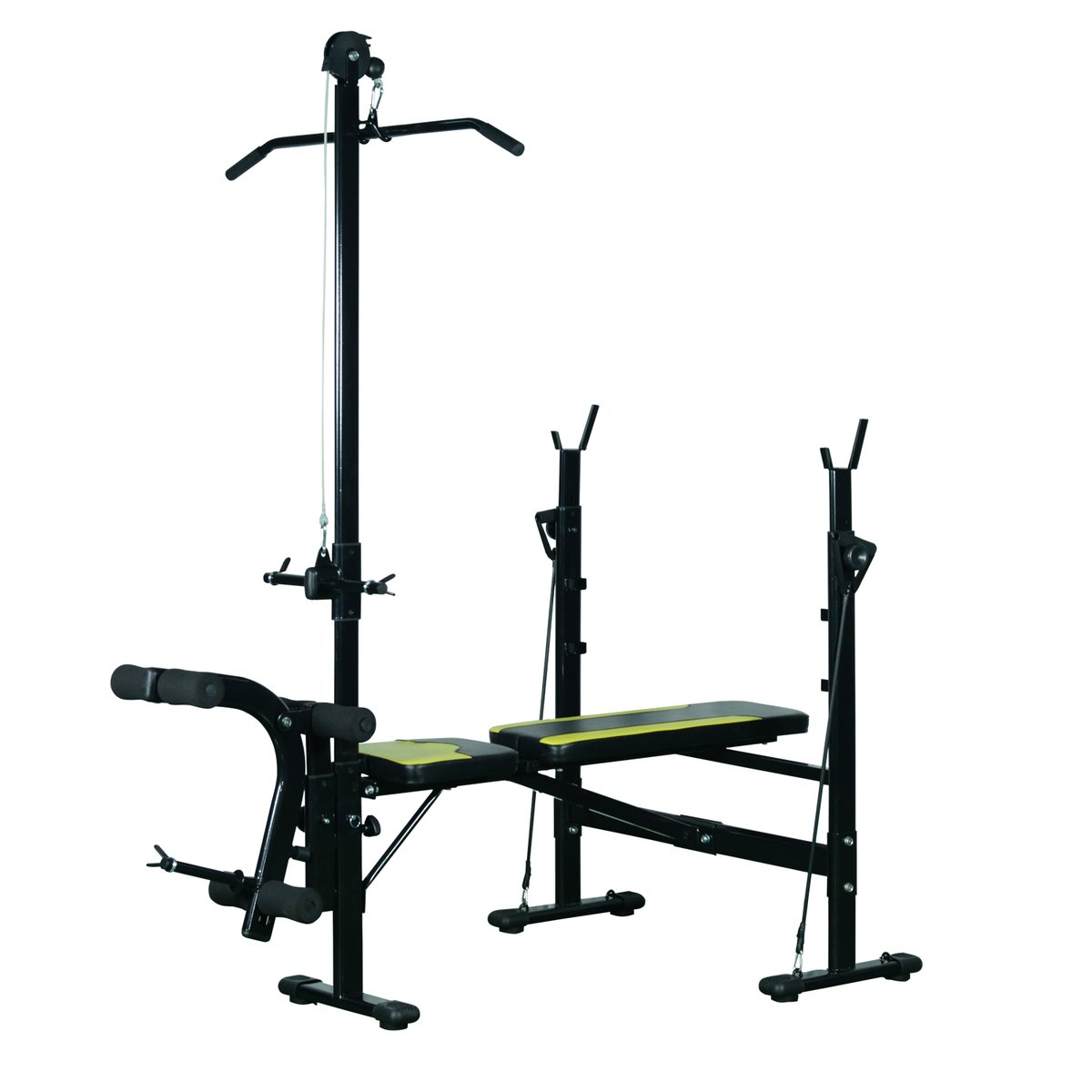 Banc de musculation complet noir, HOMCOM