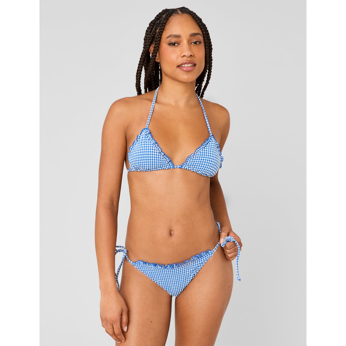 Haut de maillot de bain bleu foncé, BZB