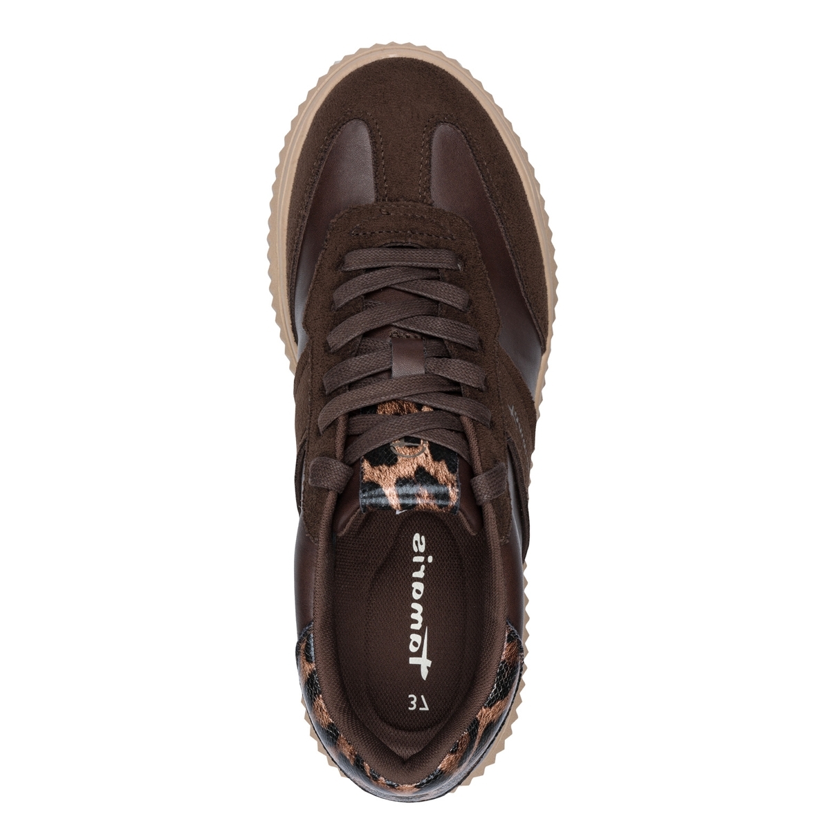 Basket à talon marron mocca combiné, TAMARIS