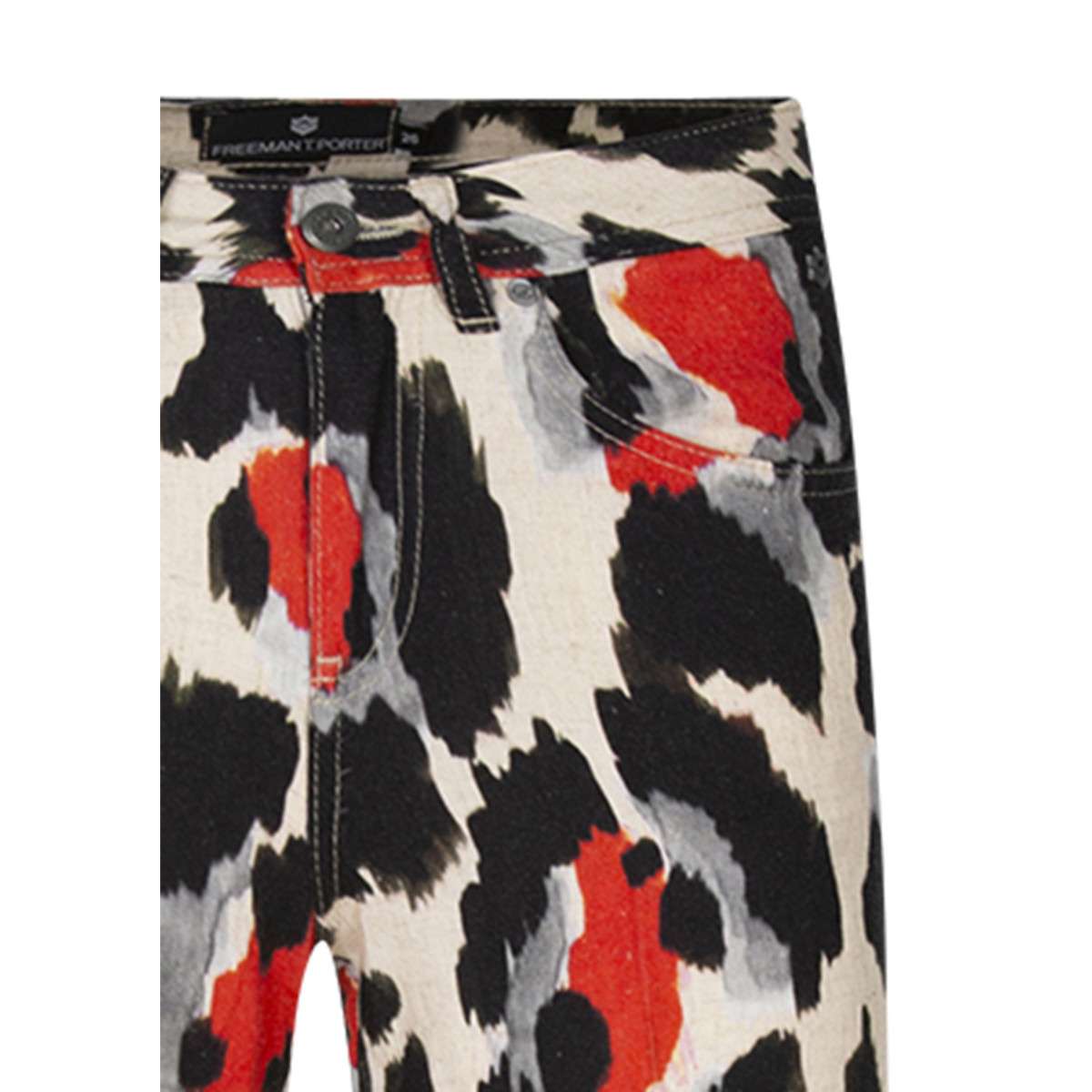 Pantalon taille haute large orange, FREEMAN T. PORTER