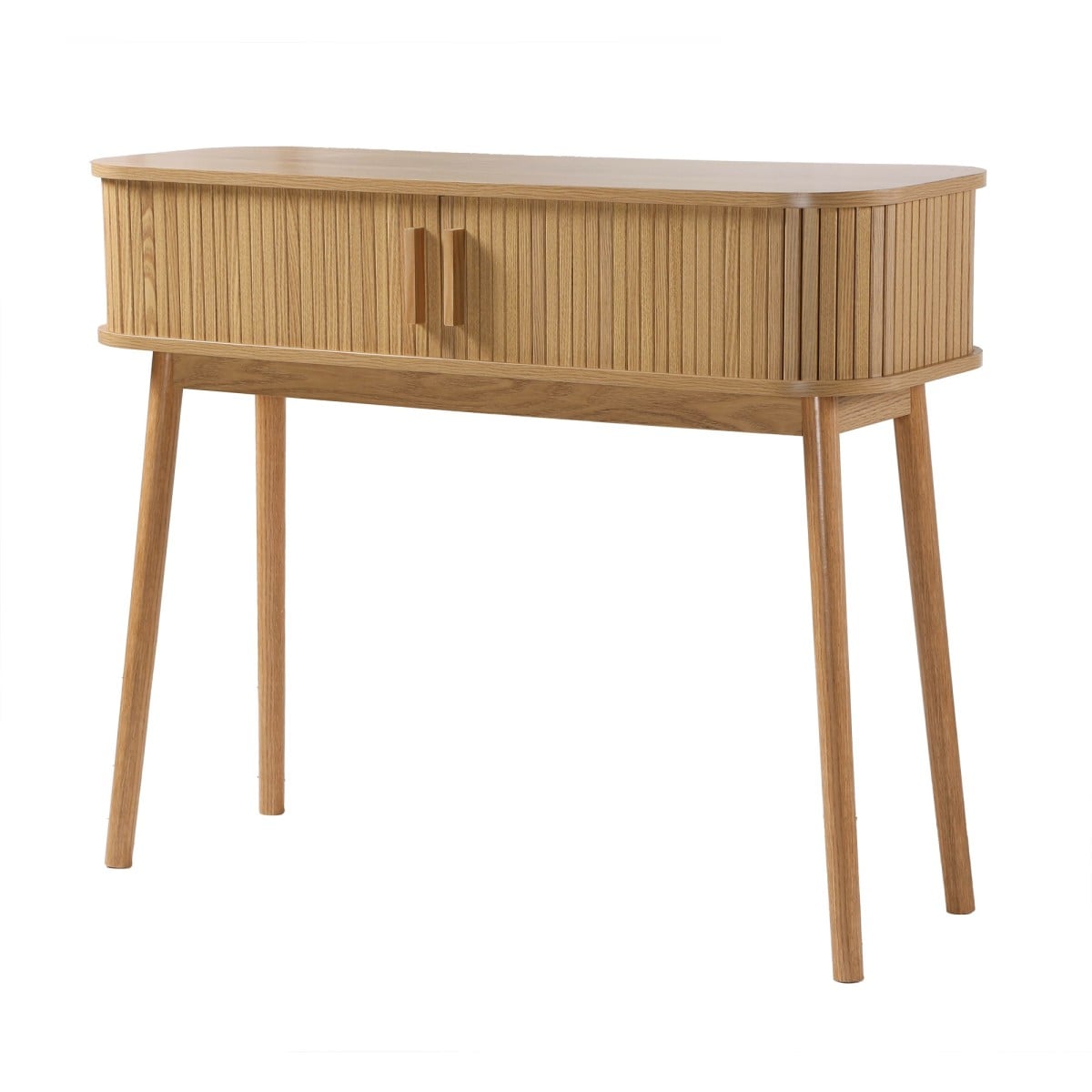 Console 2 portes coulissantes L100 cm - ERNEST bois clair, CALICOSY