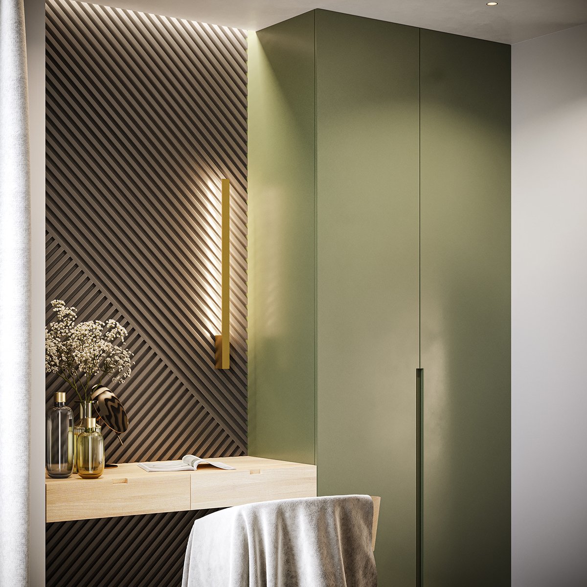 Applique murale Aluminium Doré LED 1 Lahti doré, EDEN