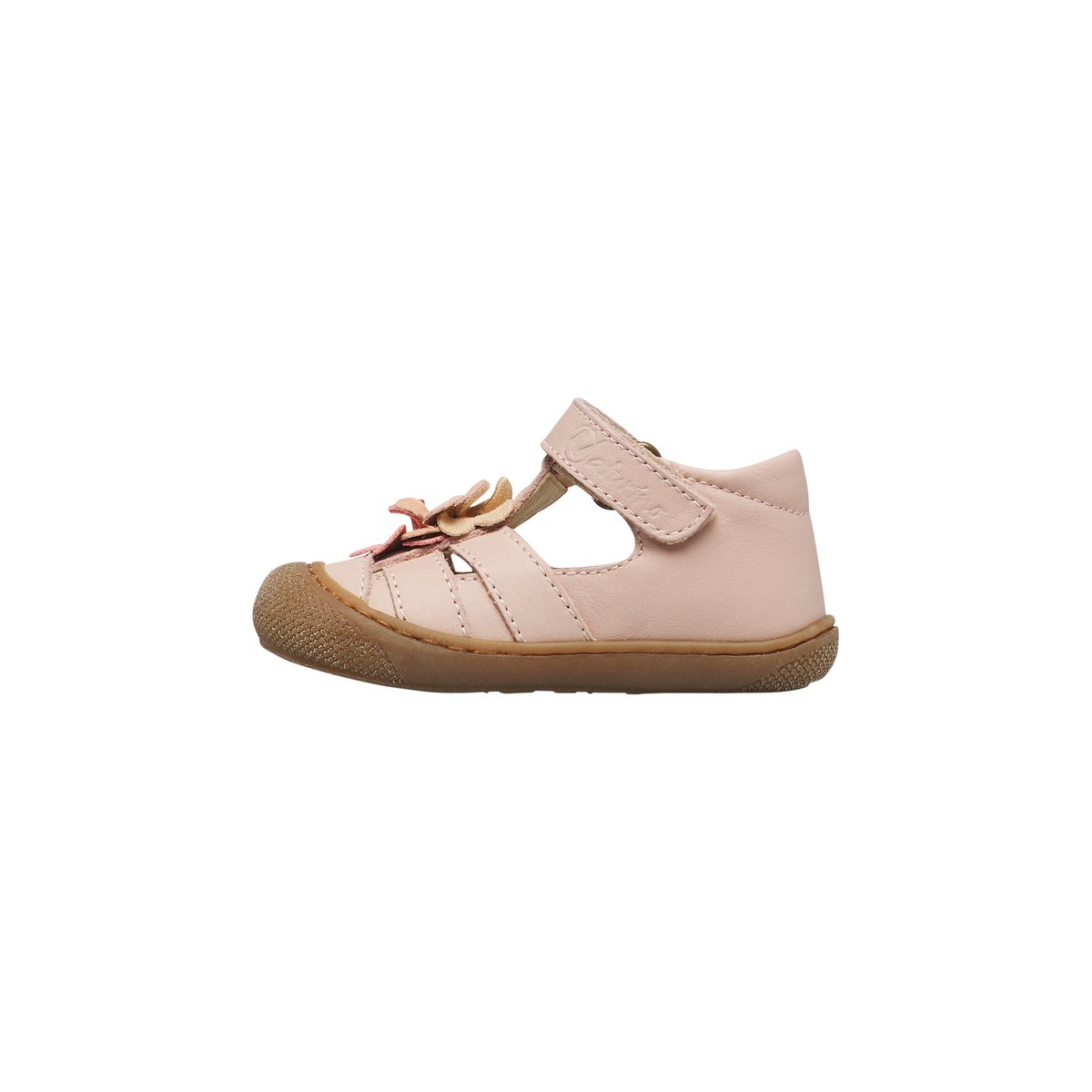 Sandales premiers pas en cuir MAGGY 2 rose poudré-, NATURINO