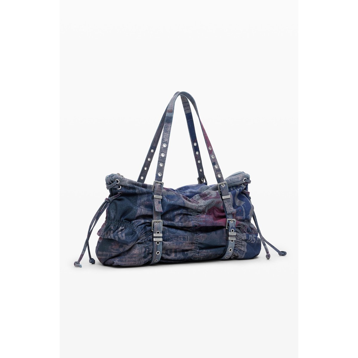 Sac froncé journal multicolore, DESIGUAL