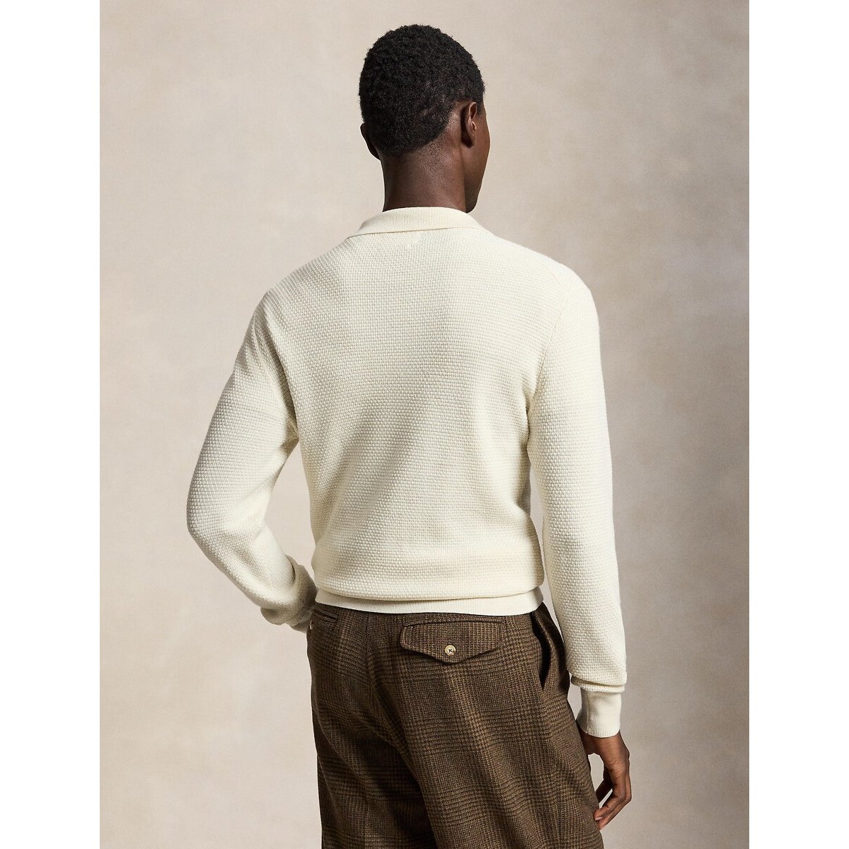 Pull camionneur, en laine mérinos crème, POLO RALPH LAUREN