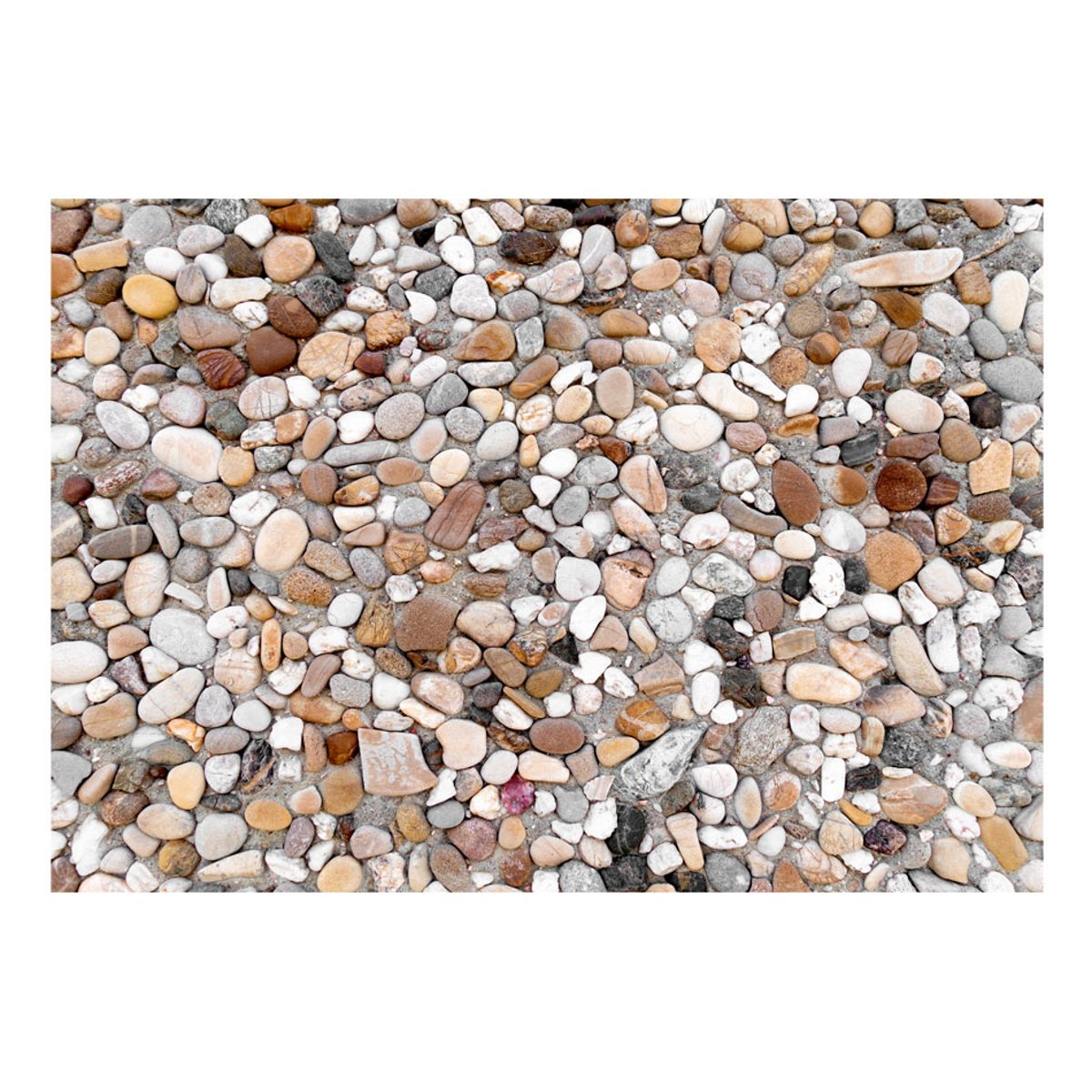 Papier peint intissé panoramique Stone Beach gris / argent, EDEN