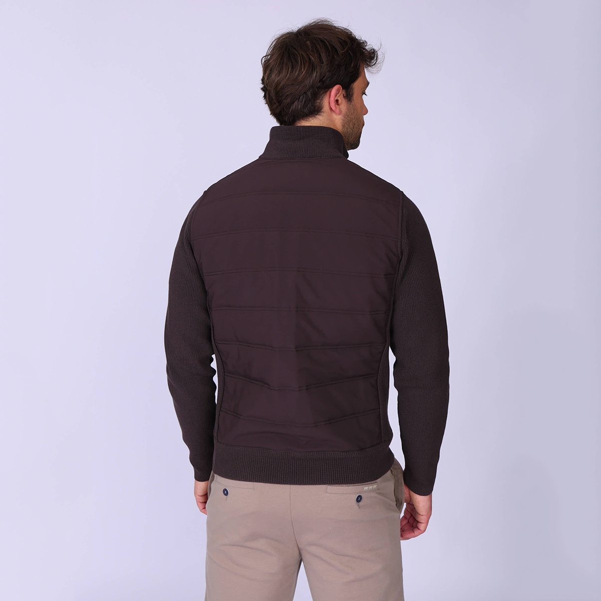 Cardigan Connor marron, MISE AU GREEN