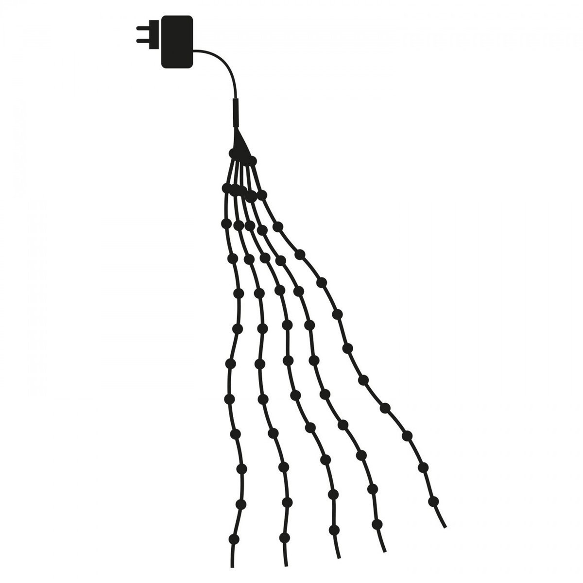 Guirlande lumineuse Trille Star Waterfall argenté, transparent, SIRIUS