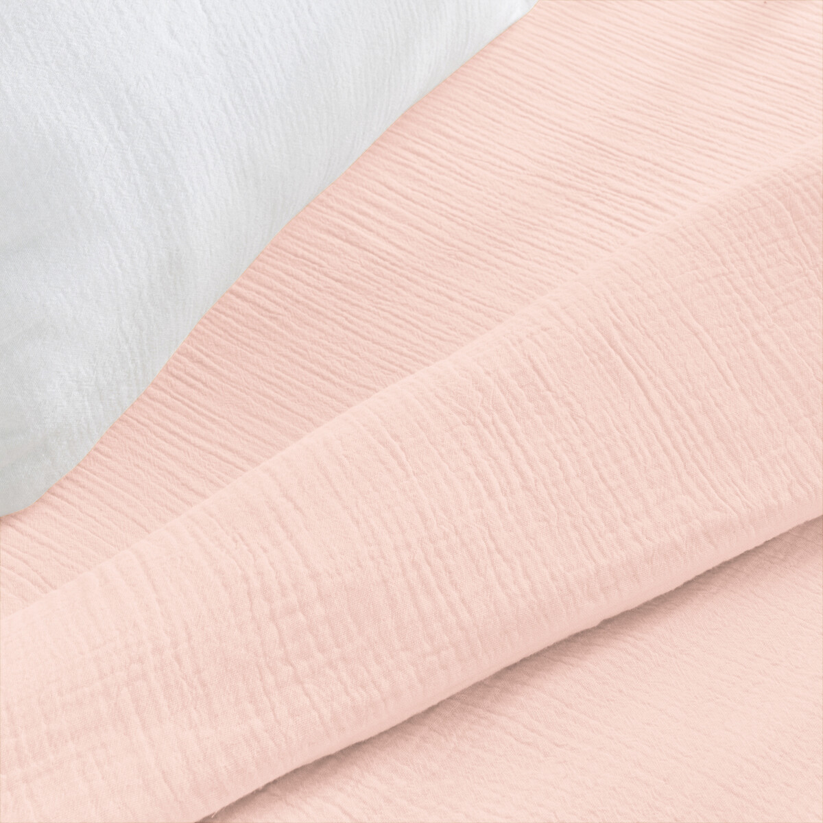 Housse de couette bébé, en gaze de coton, Kumla nude, LA REDOUTE INTERIEURS