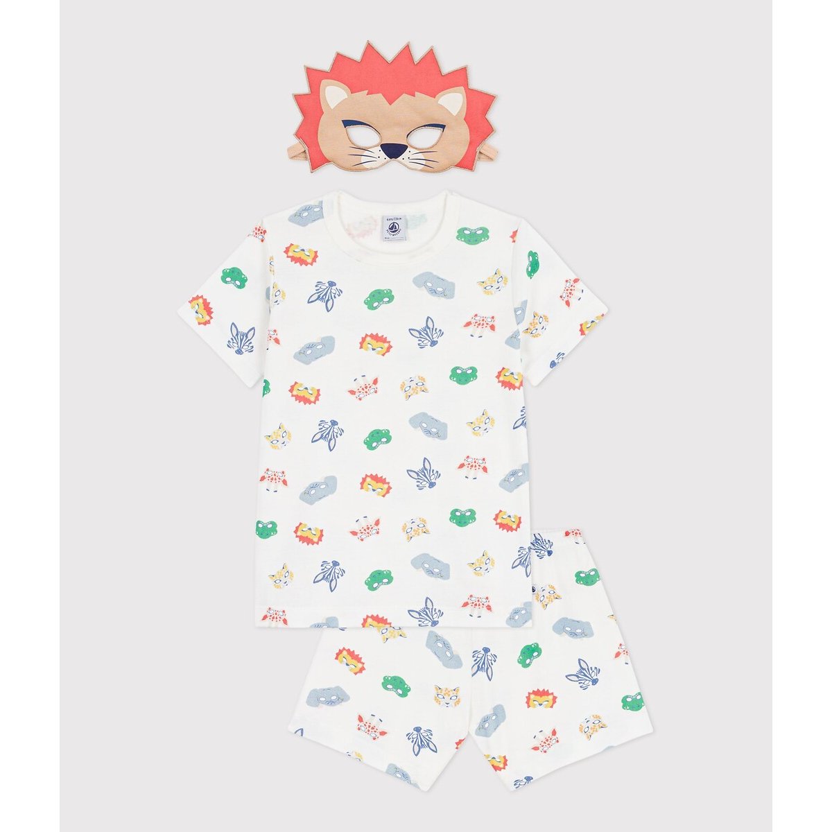 Pyjama short déguisement, en coton, imprimé animalier imprimé, PETIT BATEAU
