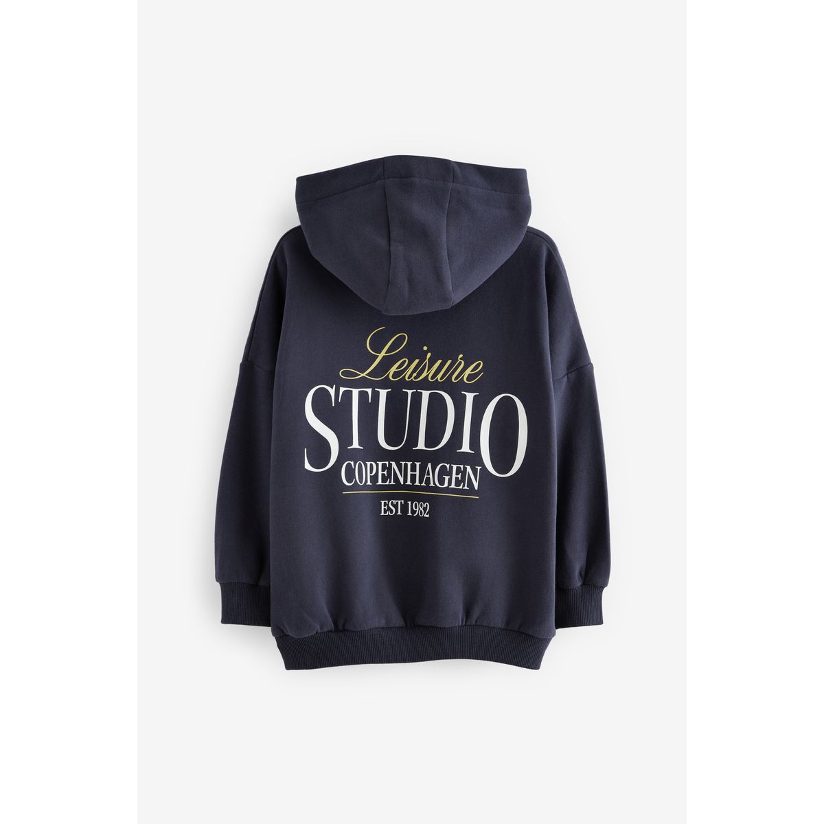 Sweat à capuche avec inscription bleu marine, NEXT