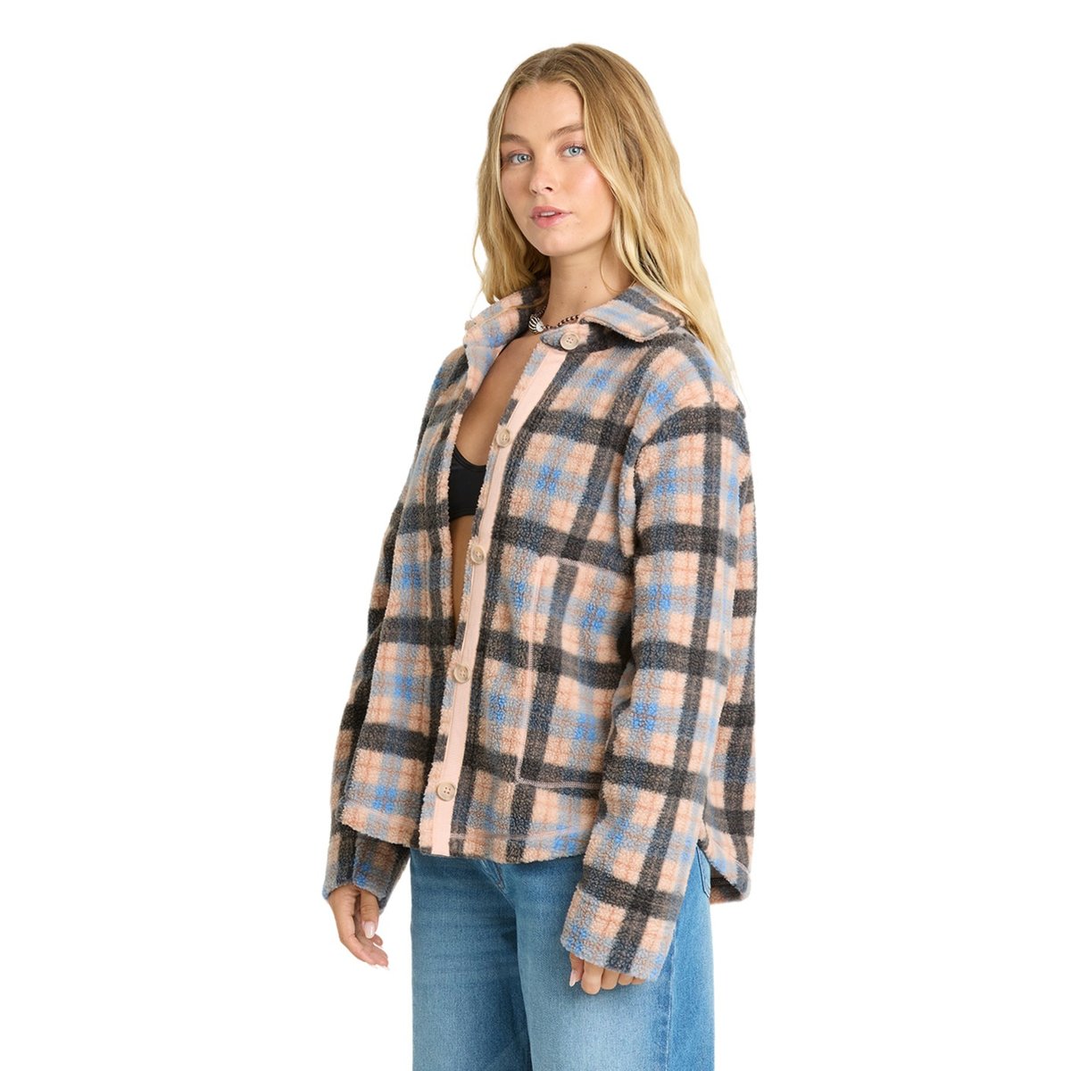 Veste en sherpa BREEZY SHACKET bleu blue bell, BILLABONG