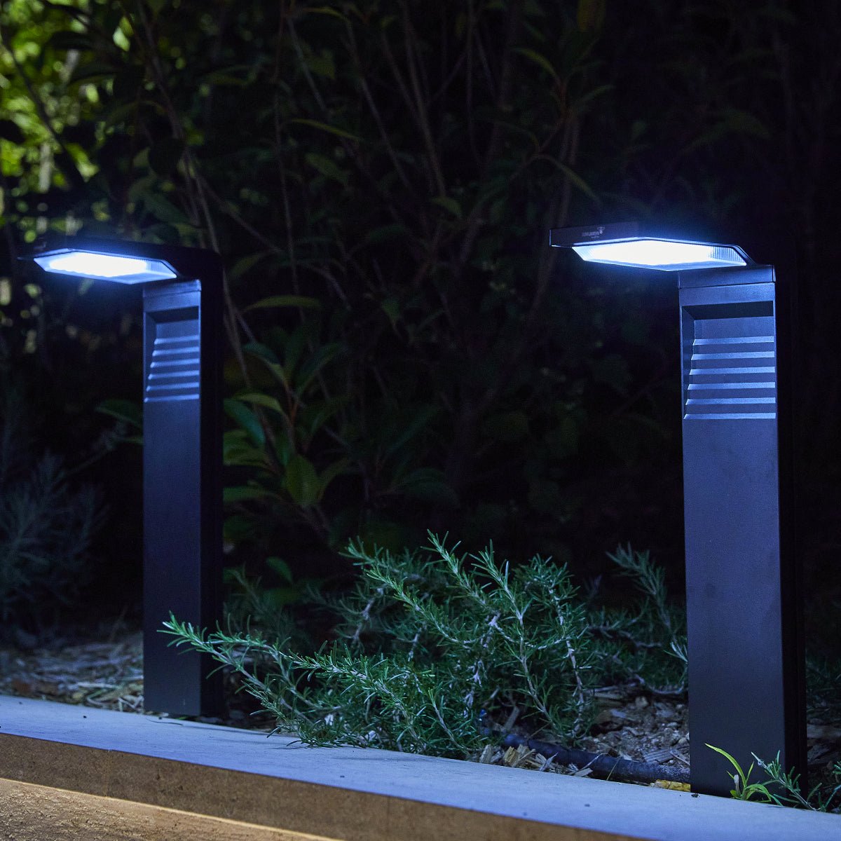 Lot de 2 Potelets solaires 2x OSTRY noir, LUMISKY