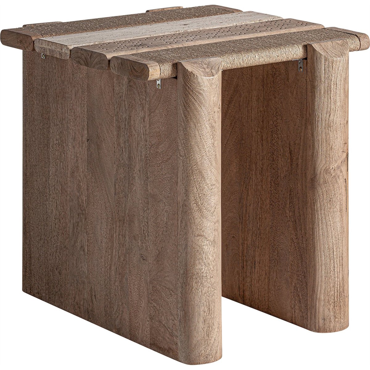 Table basse en manguier finition vieilli brun clair finition vieilli, RECOLLECTION