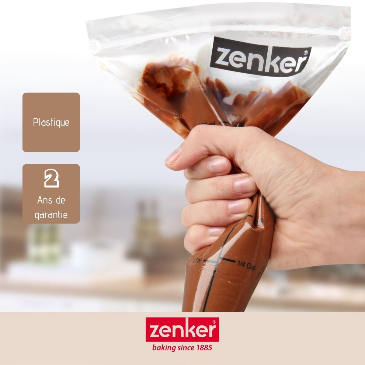 Set de 2 poches à douilles professionnelles SMART PASTRY transparent, ZENKER