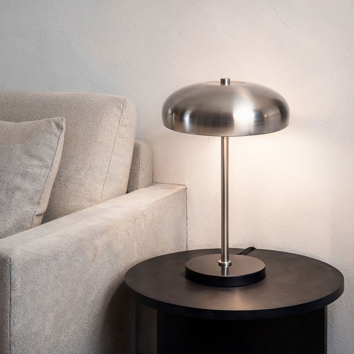 Lampe à poser champignon- NALO chrome, DRAWER