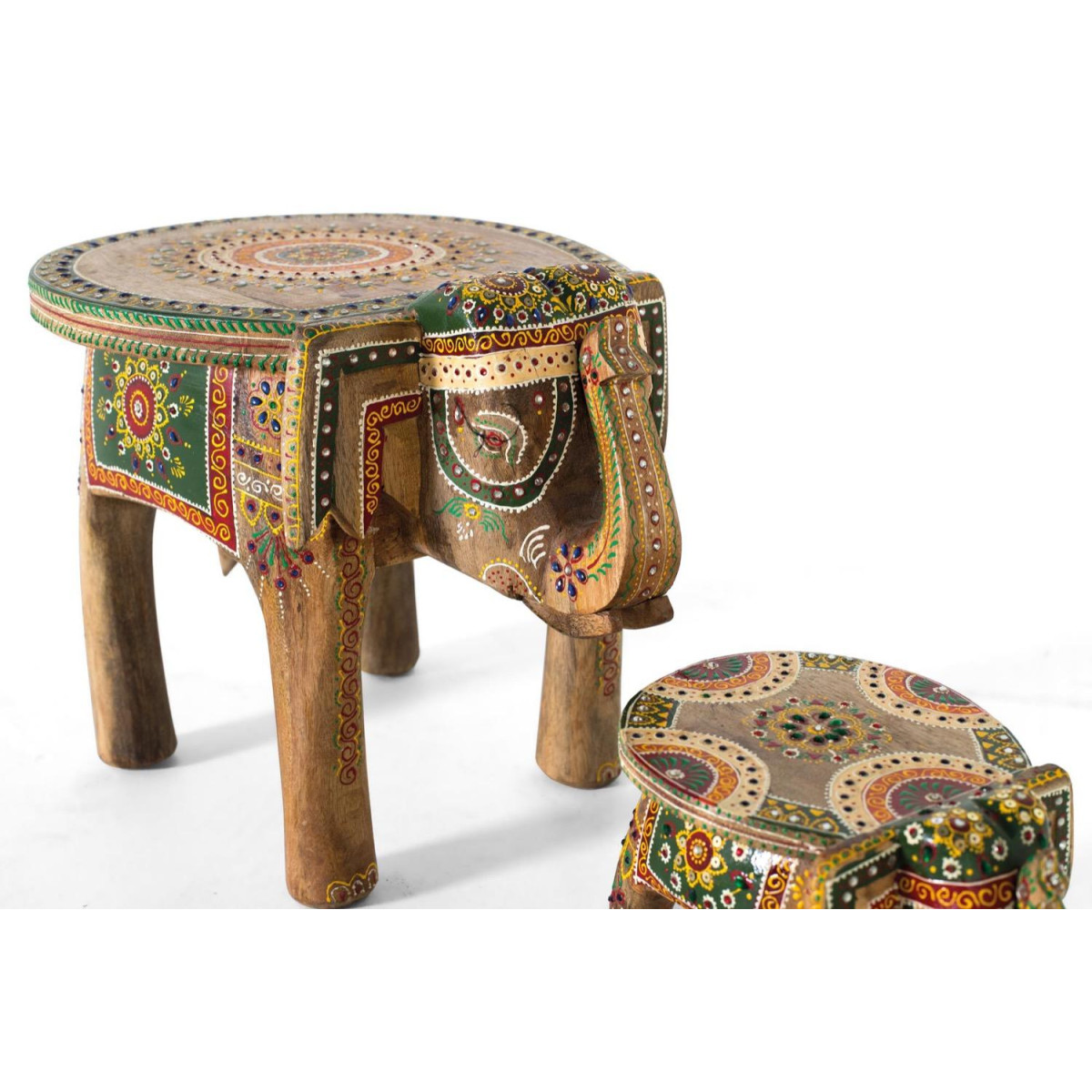 Lot de 2 tables basses Bois Multicolore multicolore, DECORATION D’AUTREFOIS
