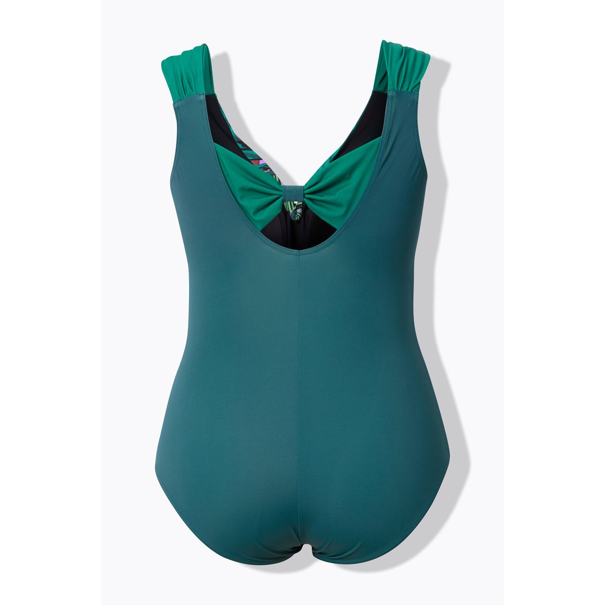Maillot de bain motif jungle. Bonnets vert foncé, ULLA POPKEN